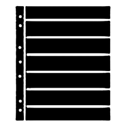 Hagner Stock Sheets 7 Row Black One Sided