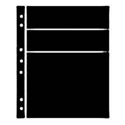 Hagner Stock Sheets 3 DIFF Row Black One Sided