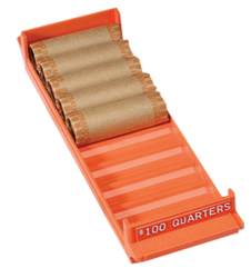 Quarter Interlocking Coin Roll Trays