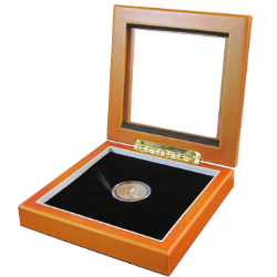 Guardhouse 5x5 Glass-top Wood Display Box - Holds Small Sized Capsule