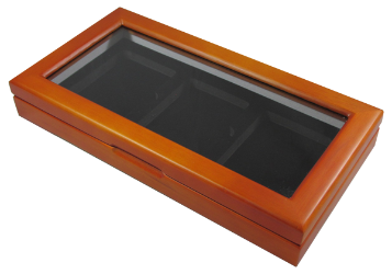 Wood Glass-Top Display Slab Box - 3 Slab Universal