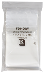 Zip Lock Bag - Write On - 4x6 (2 Mil)
