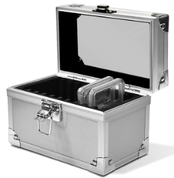 Falcon Series 10 Slab Box - Clear Top - Aluminum Finish