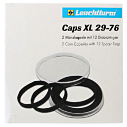 XL Capsules for coins 29-76mm, Pack of 2