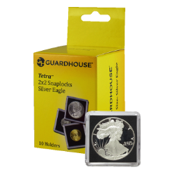 American Silver Eagle 2x2 Tetra Snaplock Coin Holder - 10 per pack