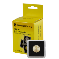 1/2 Oz American Gold Eagle 2x2 Tetra Snaplock Coin Holder - 10 per pack
