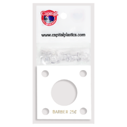 Capital Plastics 144 Coin Holder - Barber Quarter