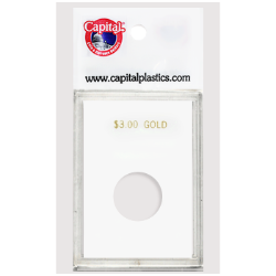 Capital Plastics Caps Coin Holder - $3 Gold