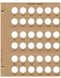 Lincoln Cents Replacement Page 3 1934 S-1946 S