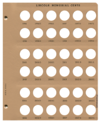 Lincoln Cents with Proof Replacement Page 8 1996-2007-S