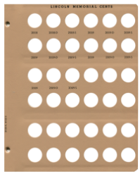 Lincoln Cents with Proof Replacement Page 9 2008-2009-S