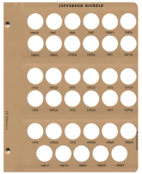 Jefferson Nickels Replacement Page 3 1964D - 1983