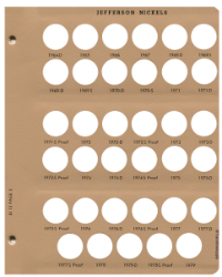 Jefferson Nickels with proof Replacement Page 3 1964-D - 1979