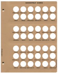 Roosevelt Dimes with Proof Replacement Page 4 1992-S Pr.-2002-S Pr.