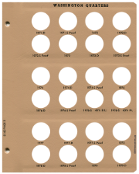 Washington Quarters with Proof Replacement Page 5 1971-D-1979-D