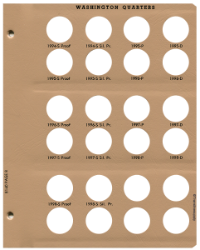 Washington Quarters with Proof Replacement Page 8 1994-S Pr.-1998-S Sil. Pr.
