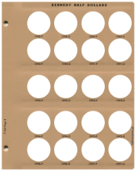 Kennedy Half Dollars Replacement Page 3 1988-P-1997-D