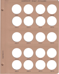 Kennedy Half Dollar Replacement Page 6 2018 P - 2027 D