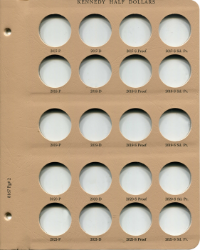 Kennedy Half Dollar w/Proof Replacement Page 2 2017P - 2021 Pr