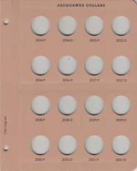 Sacagawea Dollars Replacement Page 4, 2024 P - 2031 D