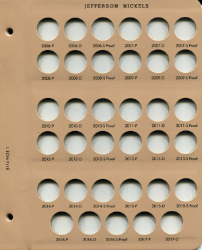Jefferson Nickels 2006 - 2017D with Proof Replacement Page 1