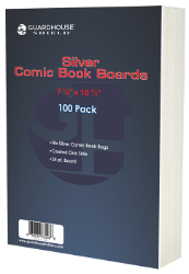 Silver Wide Comic Book Boards (7 1/8 x 10 1/2) - 100 Pack