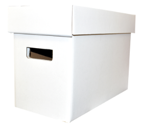Short Corrugated Comic Book Storage Box and Lid