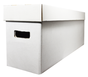 Long Corrugated Comic Book Storage Box and Lid