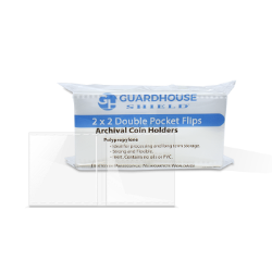 2x2 Shield Coin Flip - Polypropylene/50 Pack
