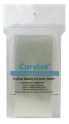 Coretek Modern Currency Sleeve 6 1/2 x 3  - 50 pack