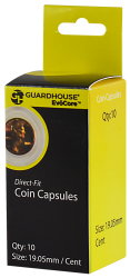 Cent (19mm) Direct-Fit EvoCore Coin Capsules - 10 Pack