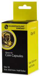 Half Dollar (30.6mm) Direct-Fit EvoCore Coin Capsules - 10 Pack
