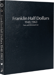 Franklin Half Dollars 1948-1963, Date & Mintmark Set P, D & S (Black)