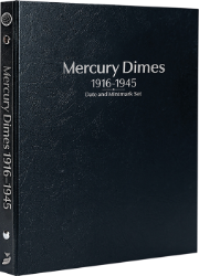 Mercury Dimes 1916-1945, Date & Mintmark Set P, D & S (Black)