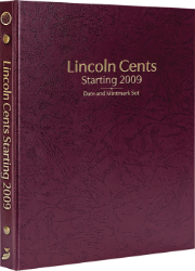 Lincoln Cents Starting 2009, Date & Mintmark Set P, D, S & W (Burgundy)