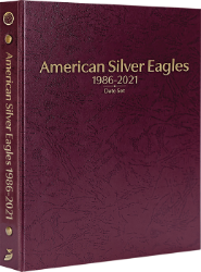 American Silver Eagles 1986-2021, Date Set P, S, & W (Burgundy)