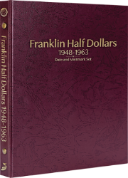Franklin Half Dollars 1948-1963, Date & Mintmark Set P, D & S (Burgundy)