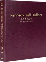 Kennedy Half Dollars 1964-1996, Date & Mintmark Set P, D & S (Burgundy)