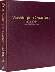 Washington Quarters 1932-1964, Date & Mintmark Set P, D & S (Burgundy)