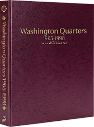 Washington Quarters 1965-1998, Date & Mintmark Set P, D & S (Burgundy)