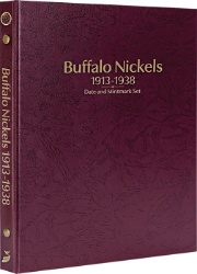 Buffalo Nickels 1913-1938, Date & Mintmark Set P, D & S (Burgundy)