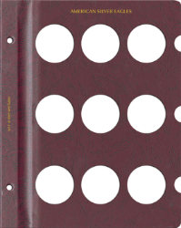 Blank Page, Silver Eagle (Burgundy)