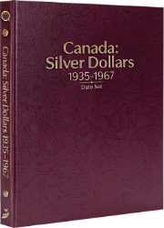 Canada Silver Dollars: 1935-1967 Date & Mintmark Set (Burgundy)