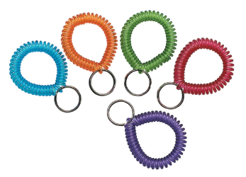 Key and Card Wrist Coils - Assorted Colors