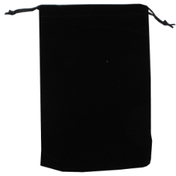Velour Drawstring Pouch - 5x7.5 Black