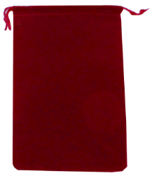 Velour Drawstring Pouch - 5x7.5 Red