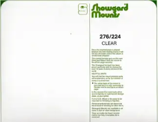 276/224 Showgard Mounts for Souvenir Sheets (Clear)