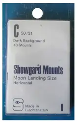 50x31mm Showgard Mounts - Pre-cut Singles (Black)