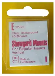 22x25mm Showgard Mounts - Pre-cut Singles (Clear)