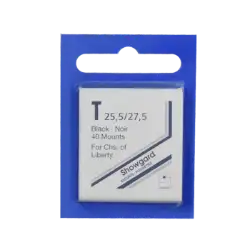 25x27mm Showgard Mounts - Pre-cut Singles (Black)